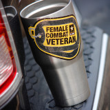 Female ARMY Combat Veteran Dog Tags - Sticker
