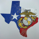 Texas USMC Marines - Sticker
