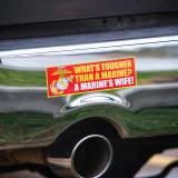 What's Tougher Than A Marine? A Marine's Wife - Sticker

