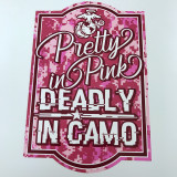 USMC Pretty In Pink Deadly In Camo - Sticker
