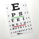 Epstein Did Not Kill Himself Eye Chart - Sticker
