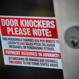 Attention Door Knockers - Sticker
