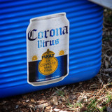 Corona Virus Beer Can - Sticker
