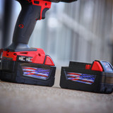 American Flag Stickers for Milwaukee M18 Battery (2 pack) 
