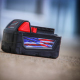 American Flag Stickers for Milwaukee M18 Battery (2 pack) 
