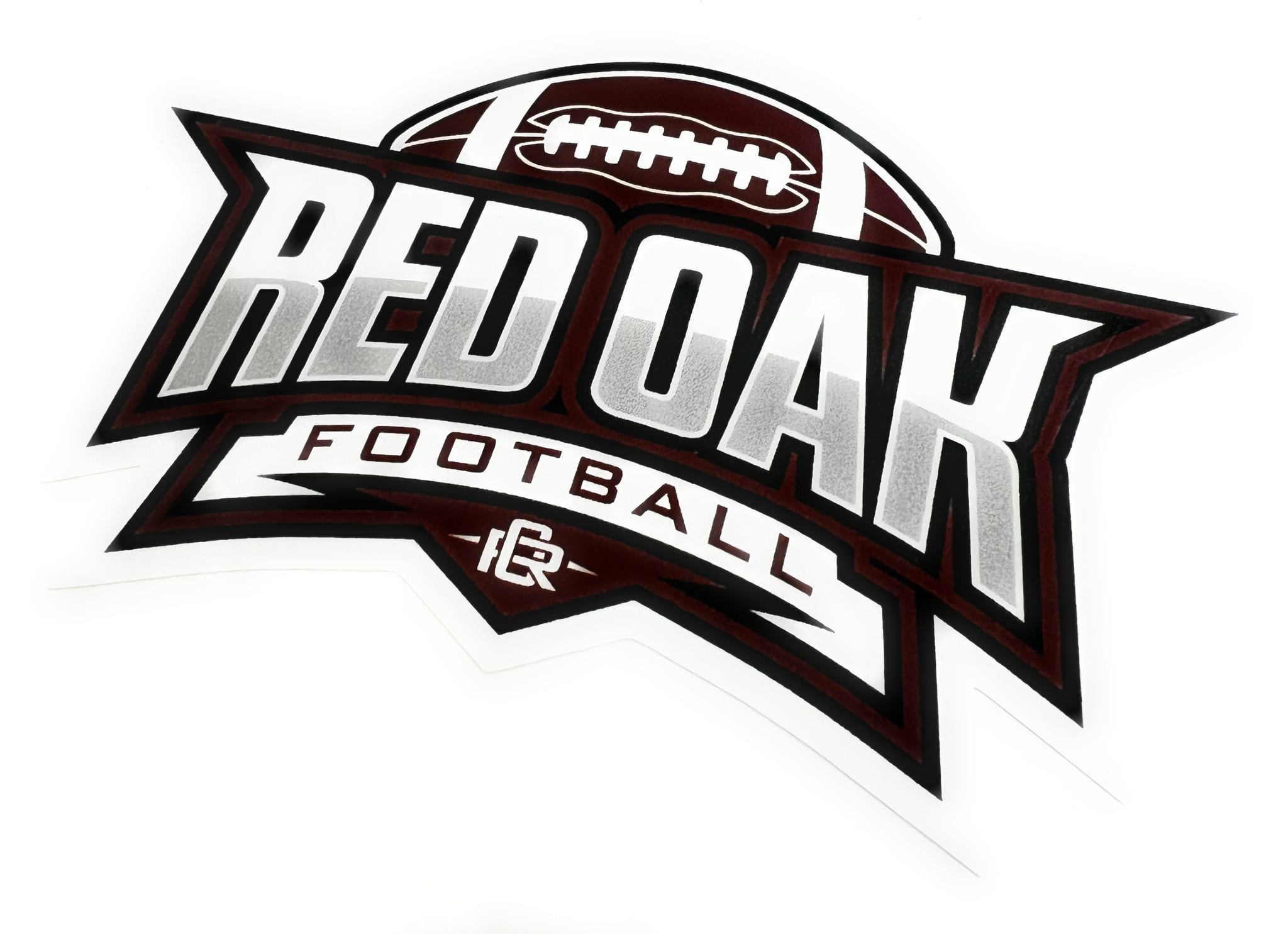 Red Oak Football Sticker