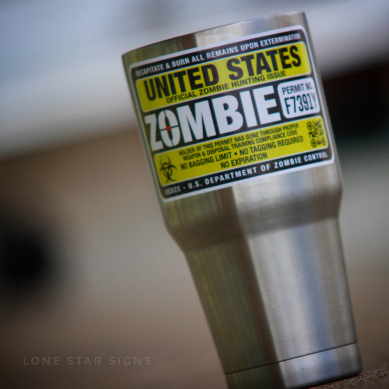 Hunting Permit - Zombie Sticker