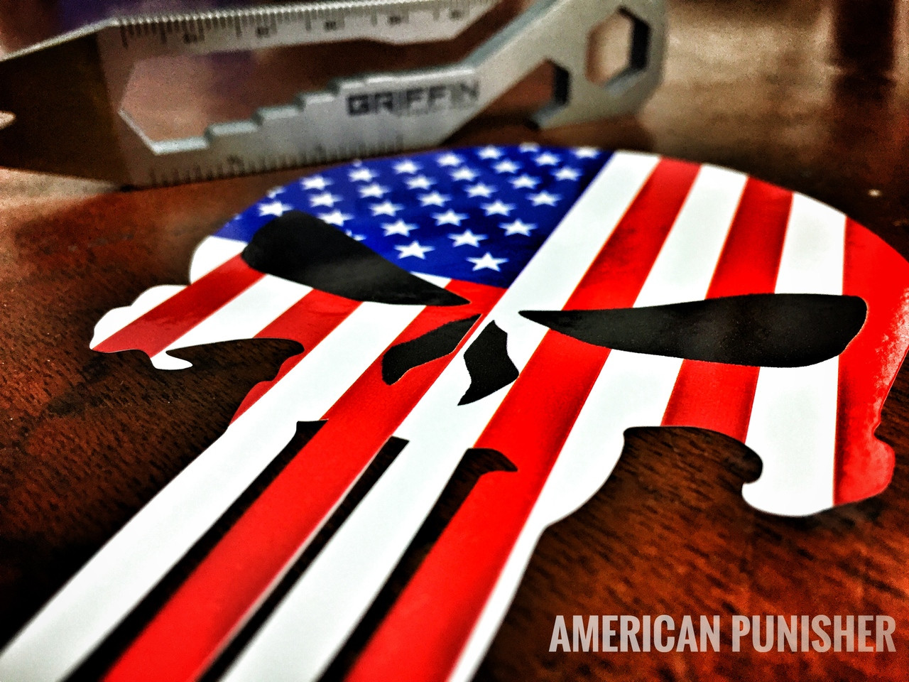 Punisher Flagge Aufkleber Vinyl – US-Design Für Auto, Laptop & Mehr