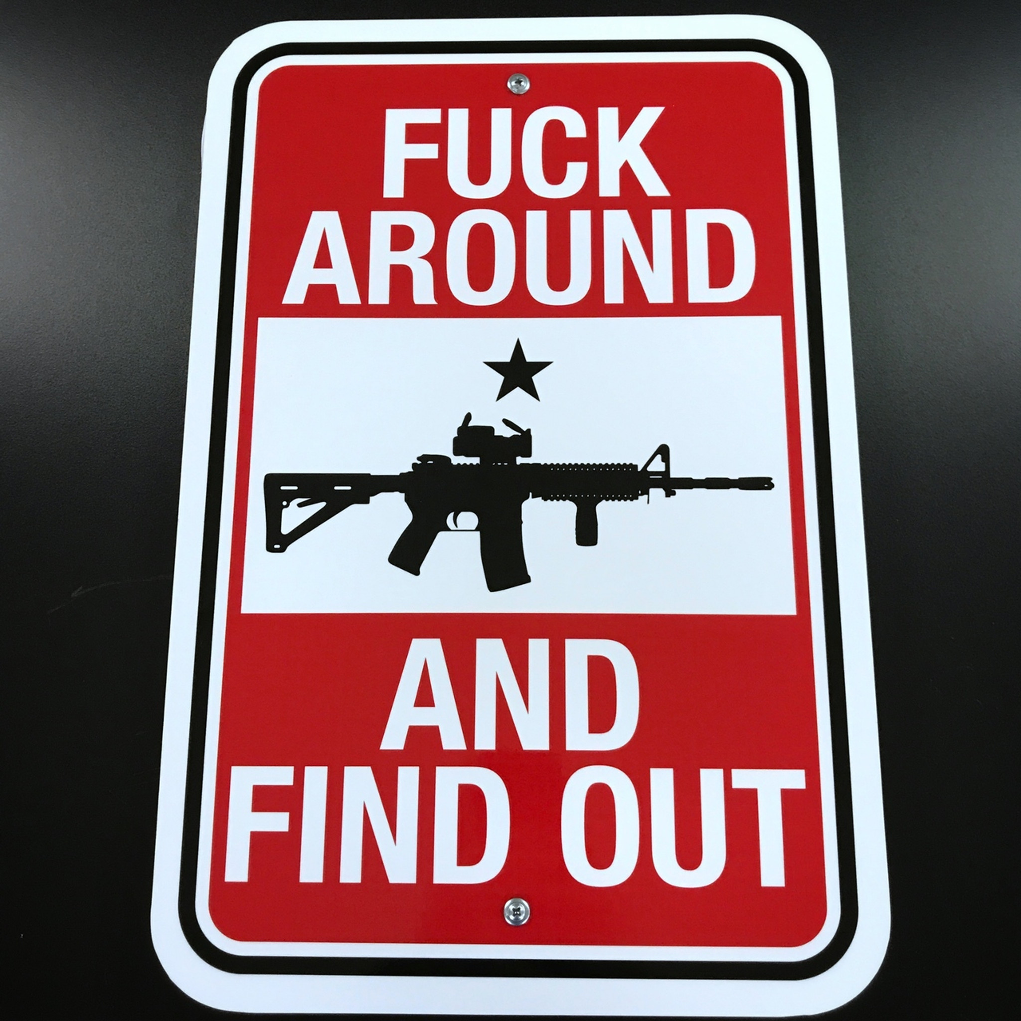 Fuck Around And Find Out 12 x 18 - Metal Sign