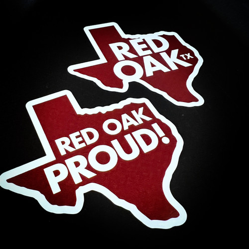 Red Oak Texas Proud (2 pack) - Stickers
