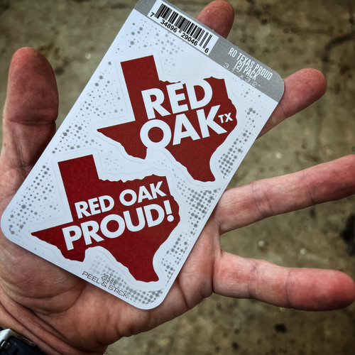 Red Oak Texas Proud (2 pack) - Stickers
