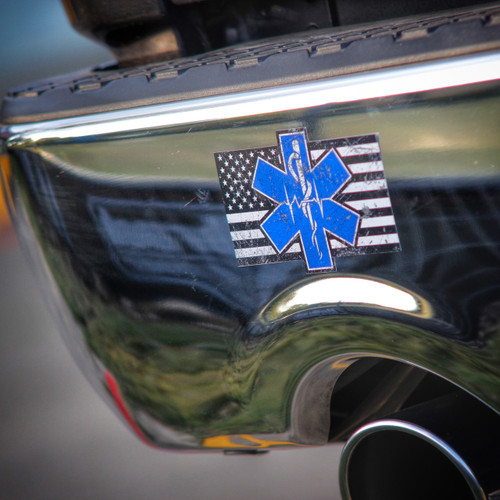 Paramedic EMS EMT Flag Sticker