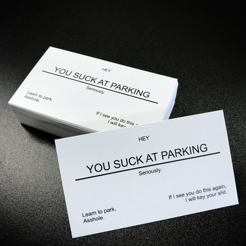 You Suck at Parking Cards