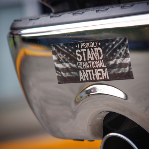 I Proudly Stand For The National Anthem - Sticker