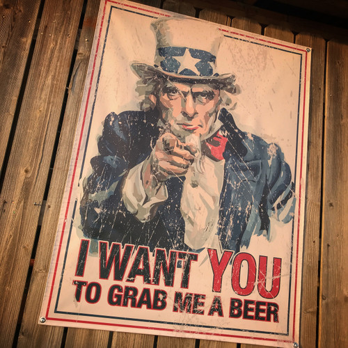 Uncle Sam Grab Me A Beer - Banner