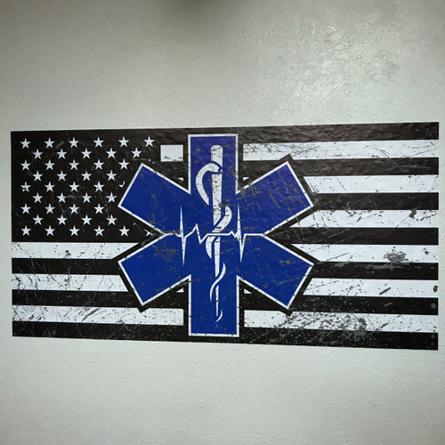 Paramedic Flag - Wall Decal
