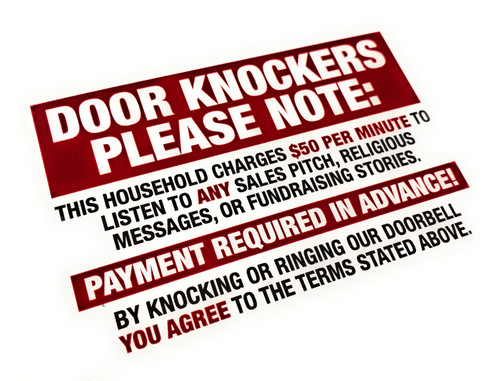 Attention Door Knockers - Sticker
