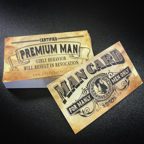 man card business cards 10 pack