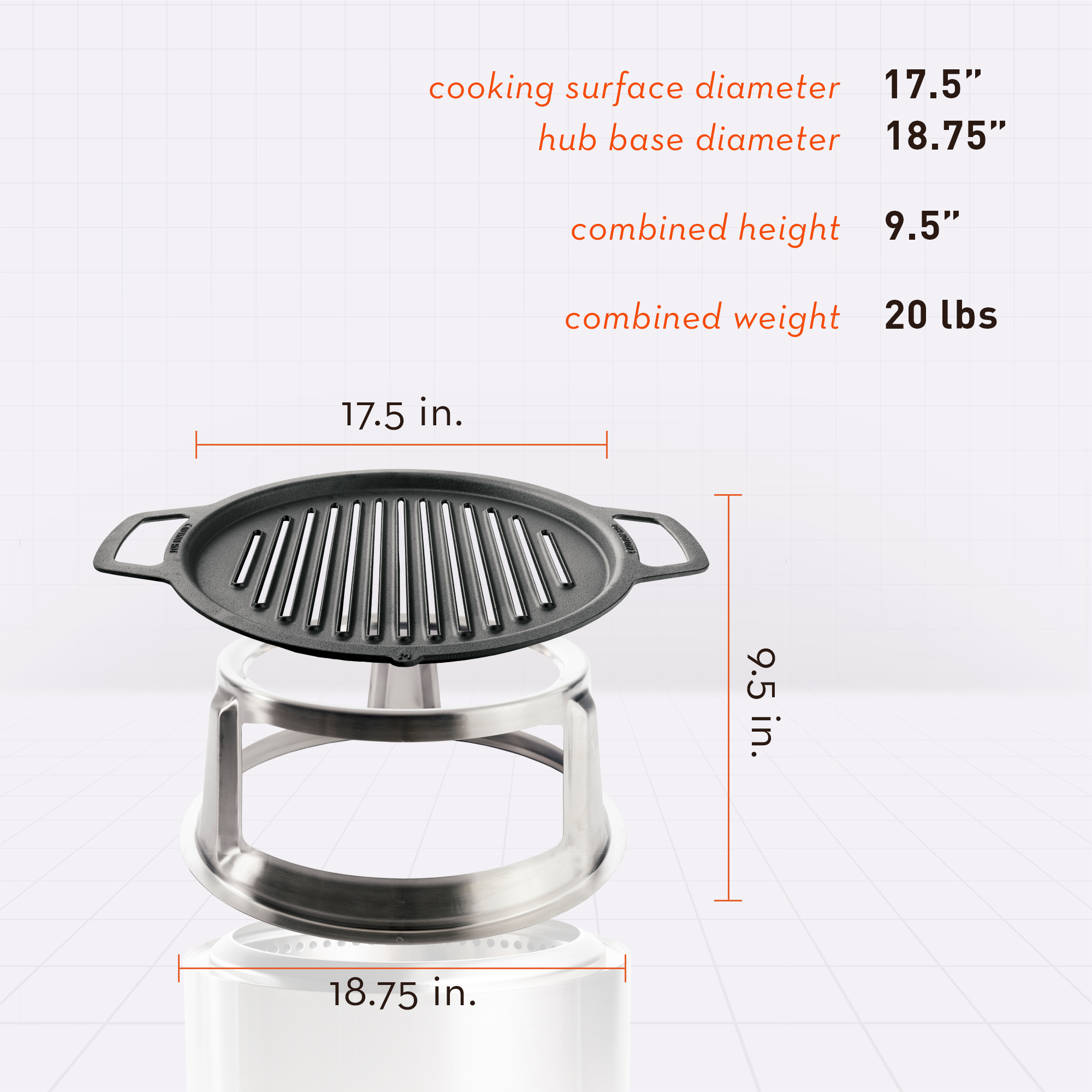 Solo Stove Bonfire Hub and Grill - Great Live Fire Portability - Vindulge