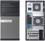 Dell Optiplex 9020 MT i7 Windows 7 Pro Computer Front and Back View