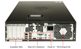 HP Elite 8200 SFF i5 Windows 7 Pro Computer back view.