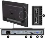 HP LA2405x has lots of inputs and ports