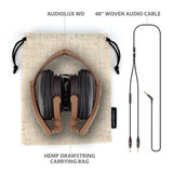 GoGroove AudioLUX WD Natural Wood Over Ear Headphones