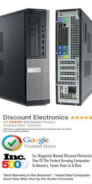 Dell Optiplex 790 Desktop i3 Windows 7 Pro Computer main view.
