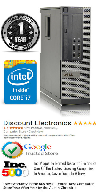 Dell Optiplex 7010 i7 SFF Computer Windows 7 Pro i7