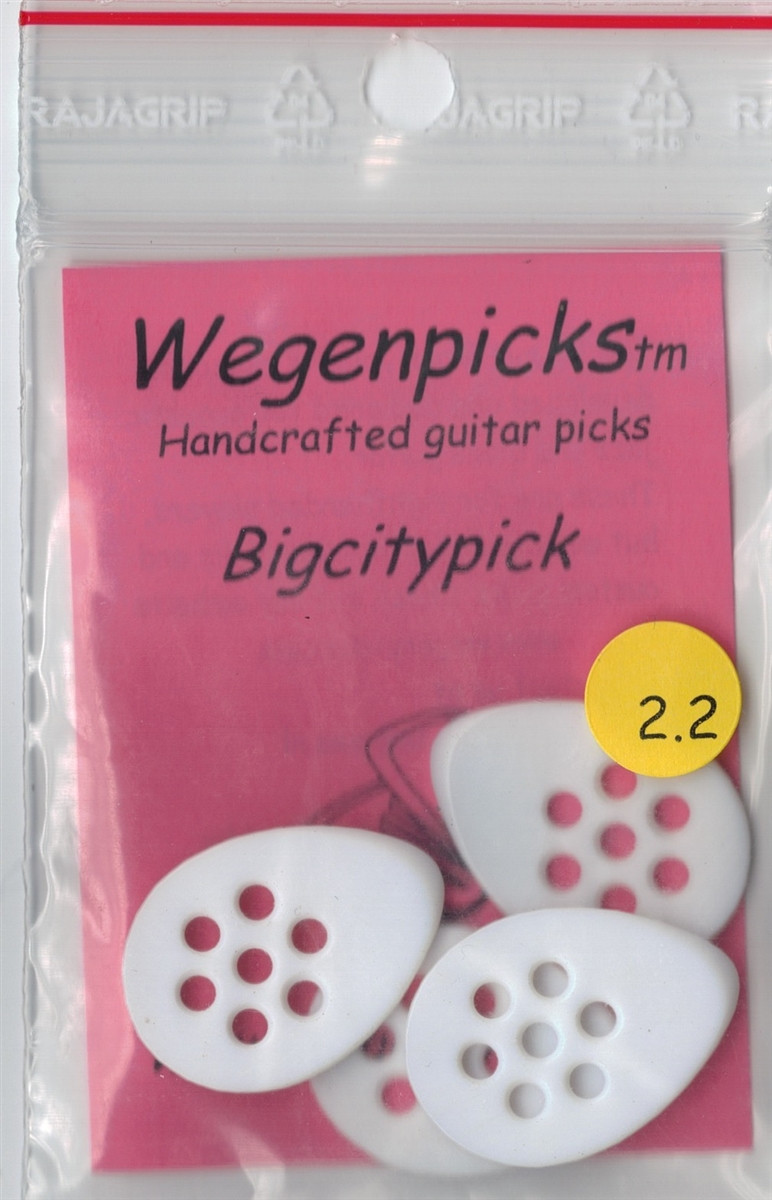 Wegen Big City Picks (2.2 mm) (White) Django Guitars USA
