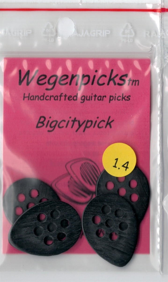 Wegen Big City Picks (1.4 mm) (Black) Django Guitars USA