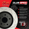 DBA 2009-2013 Cadillac CTS-V Front Slotted T3 4000 Series Uni-Directional Rotor w/Black Hub - DBA42608BLKXS