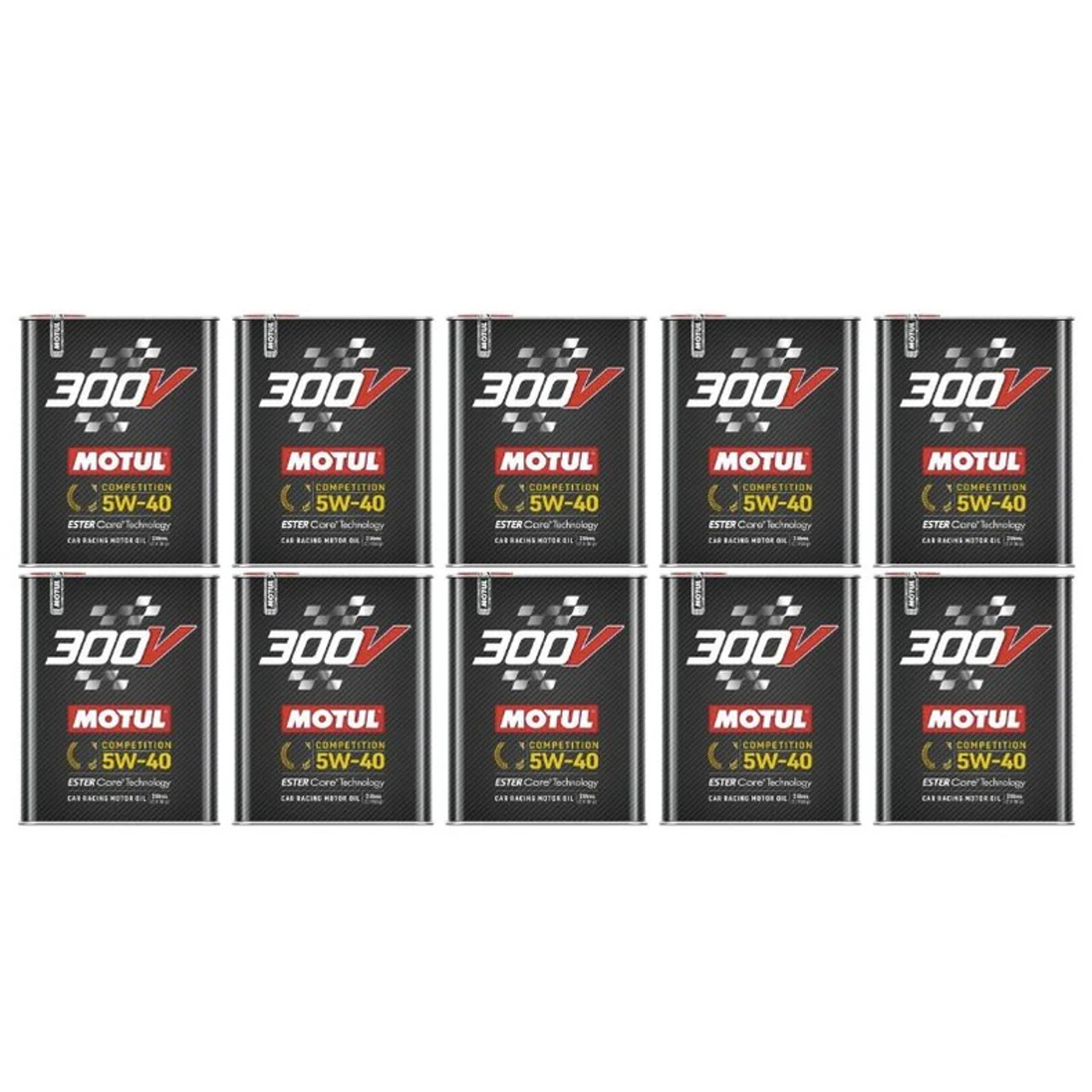 Motul 2L Synthetic-ester Racing Oil 300V COMPETITION 5W40 10x2L - 110817 Motul 2L Synthetic-ester Racing Oil 300V COMPETITION 5W40 10x2L - 110817