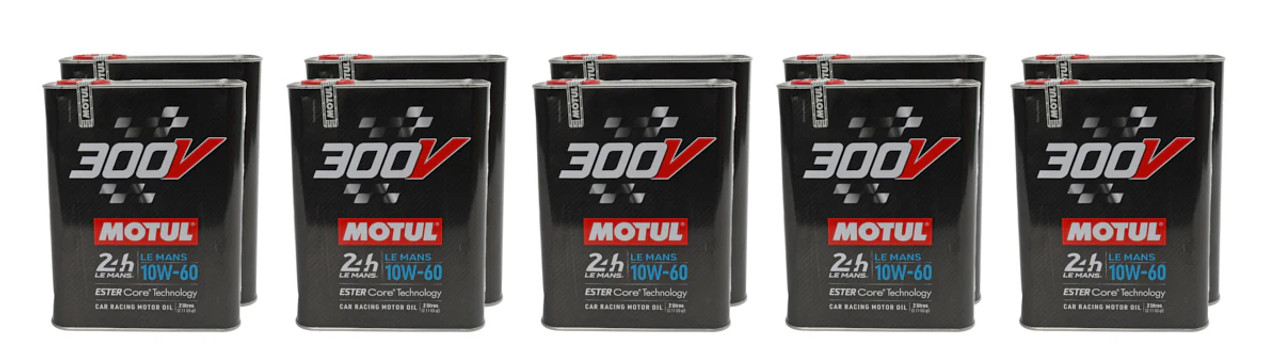 Motul 2L Synthetic-ester Racing Oil 300V Le Mans 10W60 10x2L - 110864 Motul 2L Synthetic-ester Racing Oil 300V Le Mans 10W60 10x2L - 110864