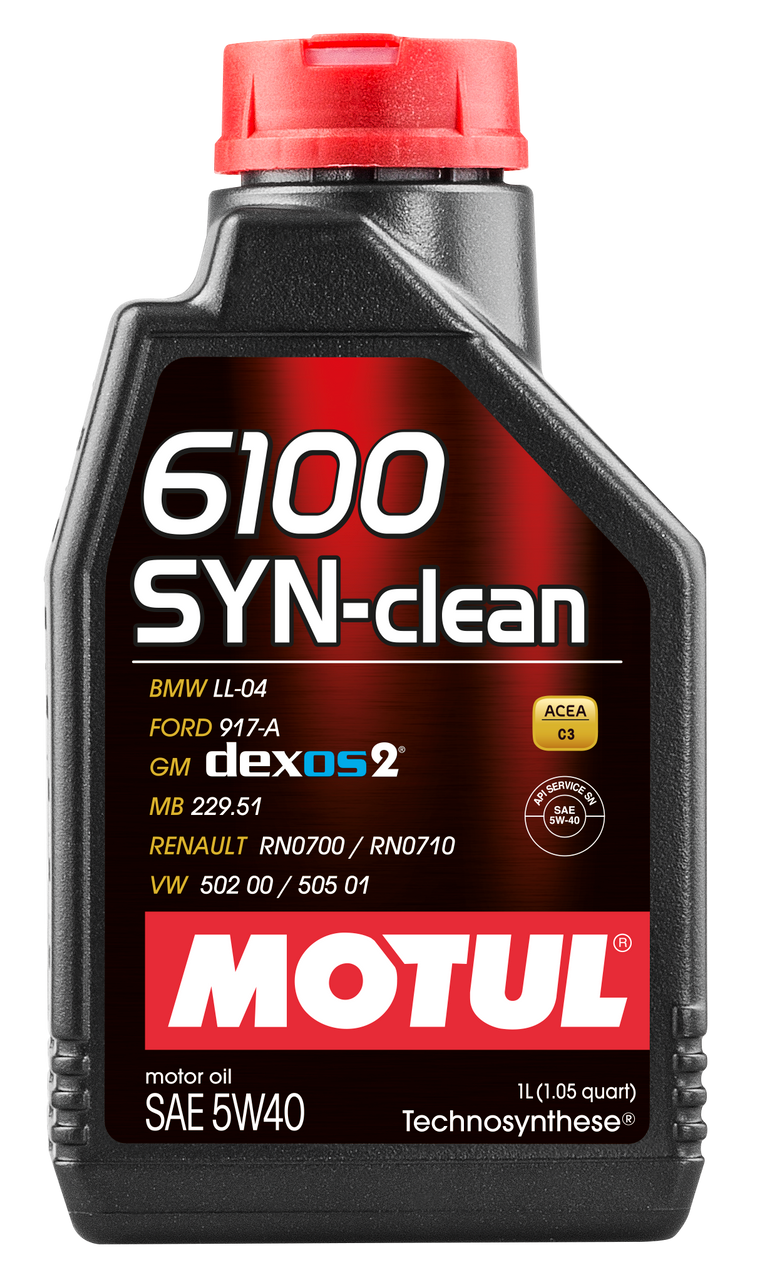 Motul 1L 6100 Syn-Clean 5W40 Engine Oil  - Case Of 12 - 107941