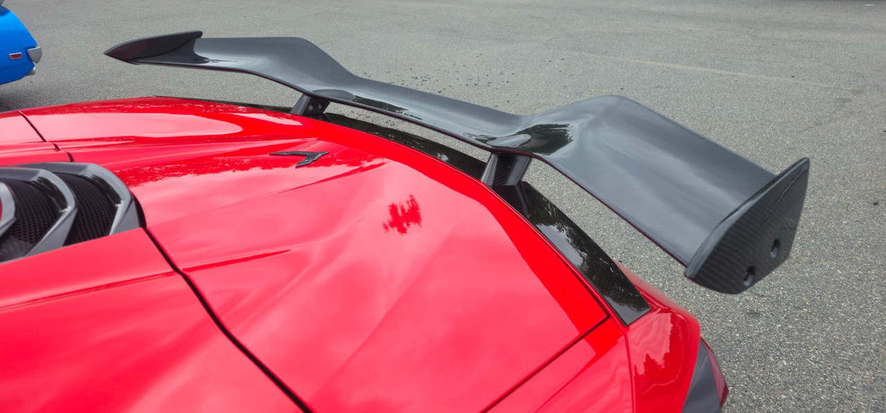 AGM C8 Corvette Z06/ERay Z07 High Wing Spoiler (Visible Carbon/CFM)-AGMC8ZO6