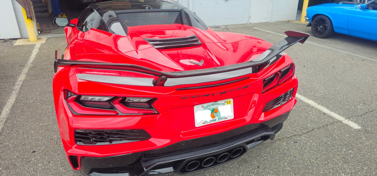 AGM C8 Corvette Z06/ERay Z07 High Wing Spoiler (Visible Carbon/CFM)-AGMC8ZO6