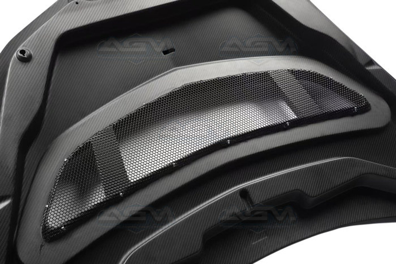AGM C8 Corvette Carbon Fiber Functional Race Spec Hood w/Air Duct AGMC8ZR!