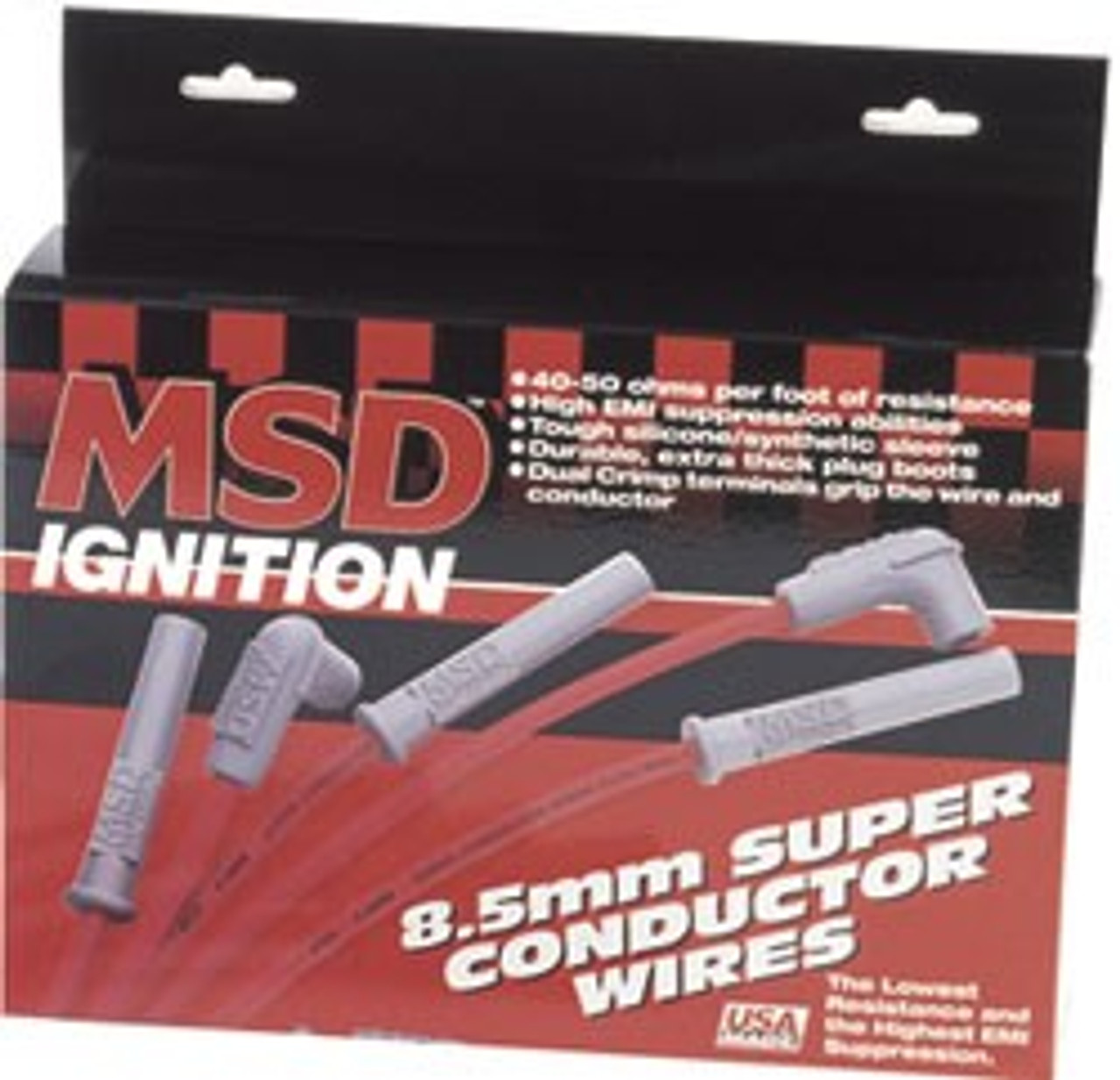 MSD 8.5mm WIRE SET (32819) , SUPER CONDUCTOR, GM LSx, VETTE, CAMARO, '97-ON Red