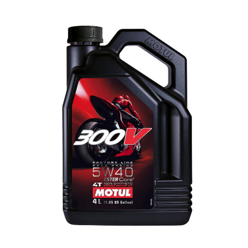 MOTUL モチュール 300V FACTORYLINE 10w-40 4L Motul 4L Synthetic-ester 300V Factory Line Road Racing 10W40 - 104121