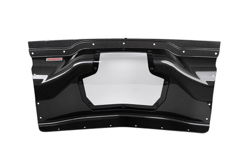 Corsa 2020+ Chevrolet Corvette C8/Z06 Carbon Fiber Air Intake Trunk Panel with Polycarbonate Window - 44009