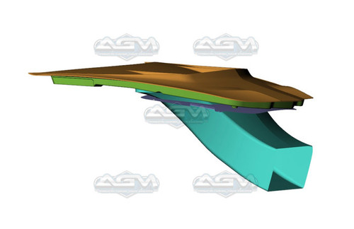 AGM C8 Corvette Carbon Fiber Functional Race Spec Hood w/Air Duct AGMC8ZR!