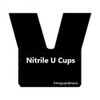 Nitrile U Cup 3mm ID x 7mm OD x 3mm Seal  HT Price for 1 pc