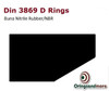 Metric NBR Din3869 D Rings 13.8 x 18.9 x 1.5mm Minimum 10 pcs
