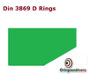 Metric FKM Din3869 D Rings 23.9 x 29.2 x 1.5mm Minimum 2 pcs