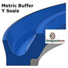 Metric Buffer Y Seals 180mm ID x 195.5mm OD x 5.9mm