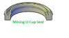 Mining U Cup Seal 82mm ID x 90mm OD x 8.2mm  