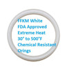 FFKM 75 White FDA Class VI 3-A Sanitary O-rings PB794  Size 232