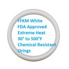 FFKM 75 White FDA Class VI 3-A Sanitary O-rings PB794  Size 255