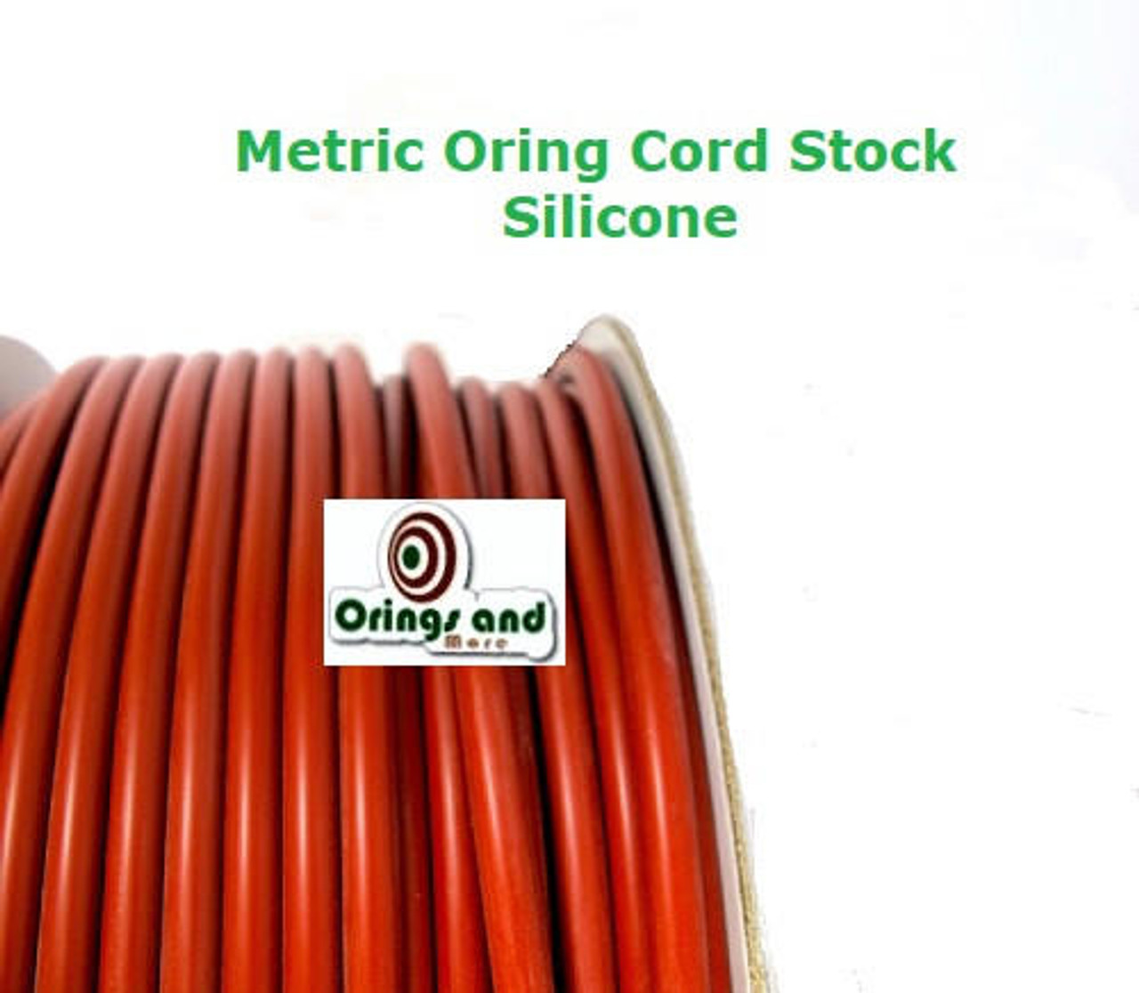 Metric O-ring Cord Red Silicone  5.0mm Price per Foot